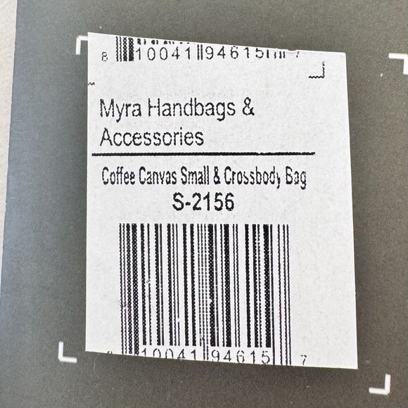 Myra Bag S-2156 Coffee Canvas & Leather Small Crossbody Purse Bag NWT BOHO - Picture 7 of 11